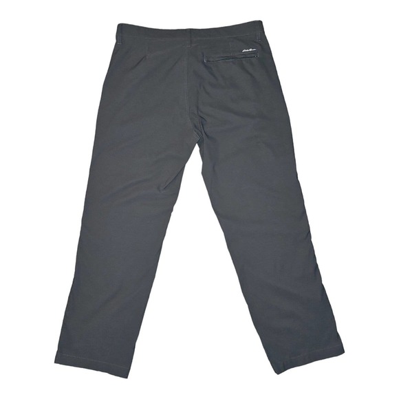 Eddie Bauer Pants Men's 34x30 Gray Slash Pockets Zip Closure Back Pocket - Picture 6 of 10